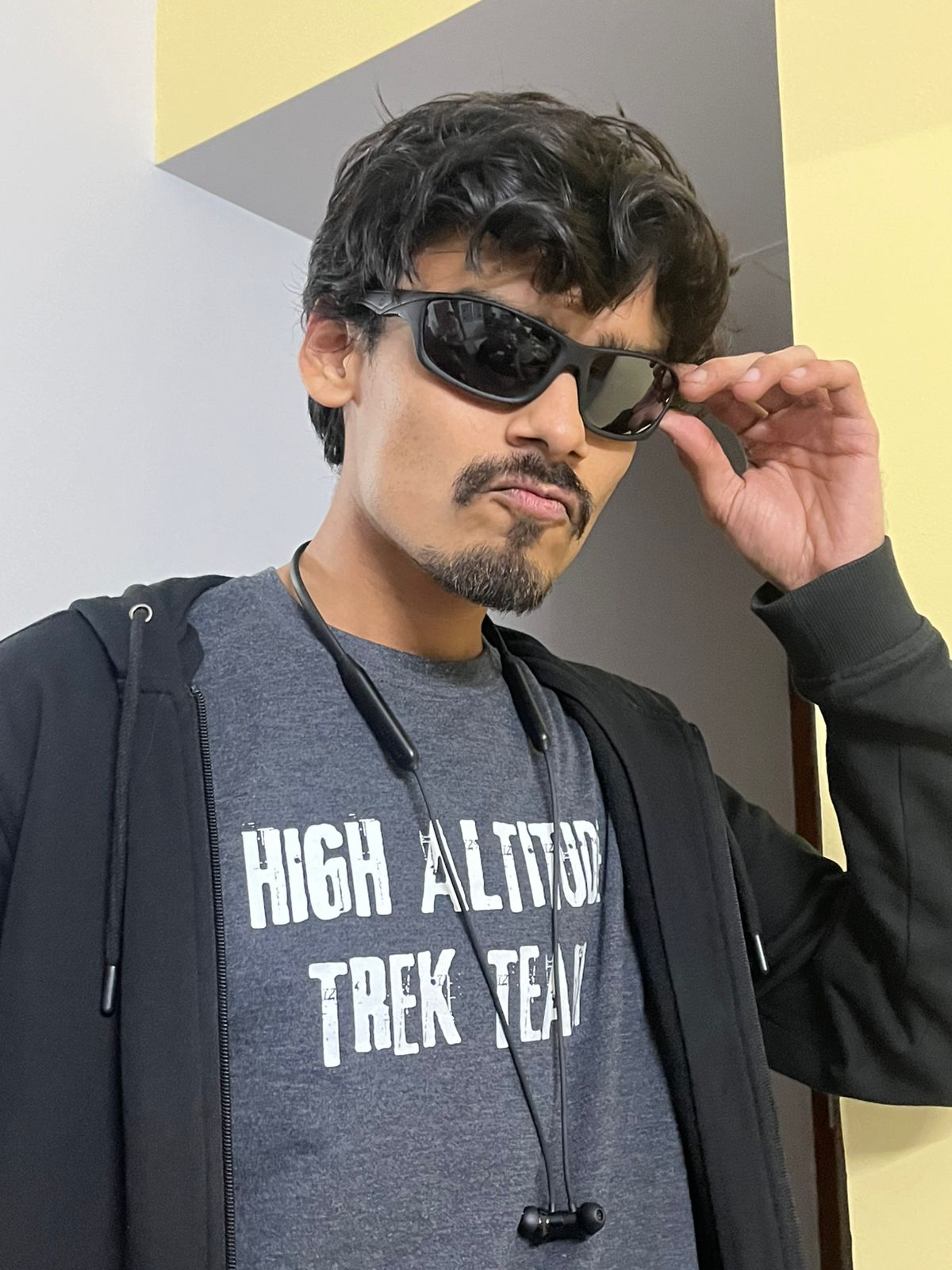 Portrait of Yashaswa wearing sunglasses